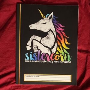 Unicorn Composition Notebook with Rainbow Design
